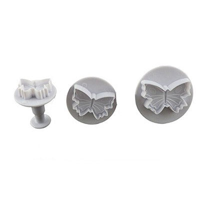 Butterfly Fondant & Cookie Plunger Cutter 3Pcs Set Medium