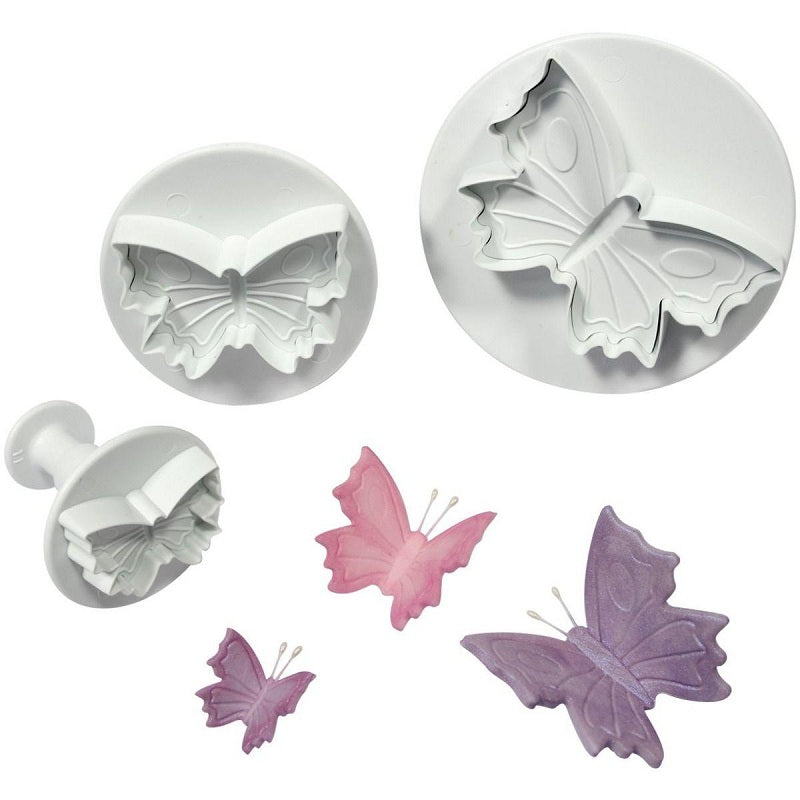 Butterfly Fondant Plunger Cutter 3Pcs Set Large