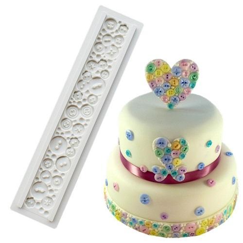 Button Lace Silicone Fondant Cake Border Mold