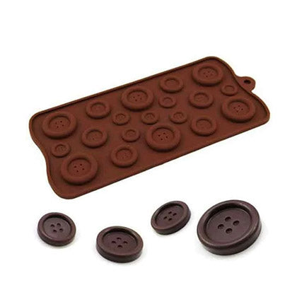 Button Shape Silicone Chocolate Mold 19 Cavity