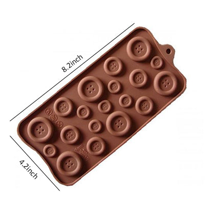 Button Shape Silicone Chocolate Mold 19 Cavity