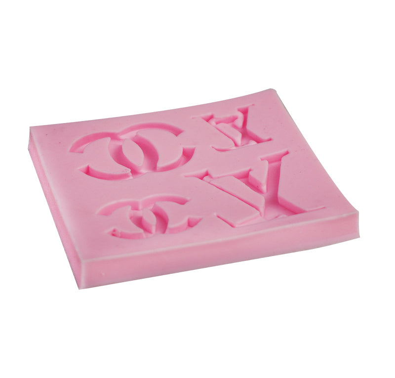 CHANEL & LV Brands Logos Silicone Fondant & Chocolate Mold 4 Cavity