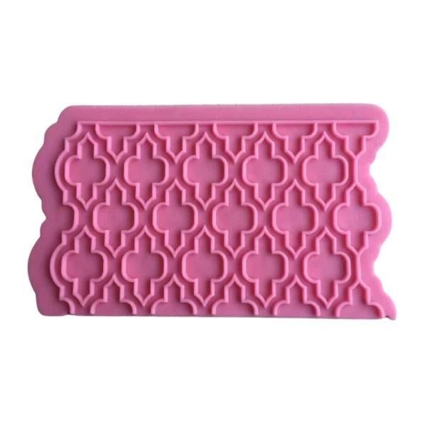Cake Border Silicone Fondant Mold Pink
