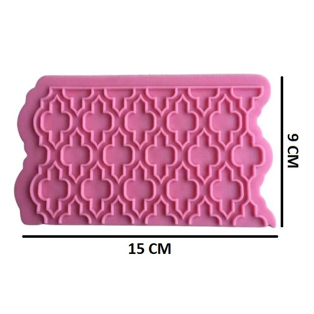 Cake Border Silicone Fondant Mold Pink