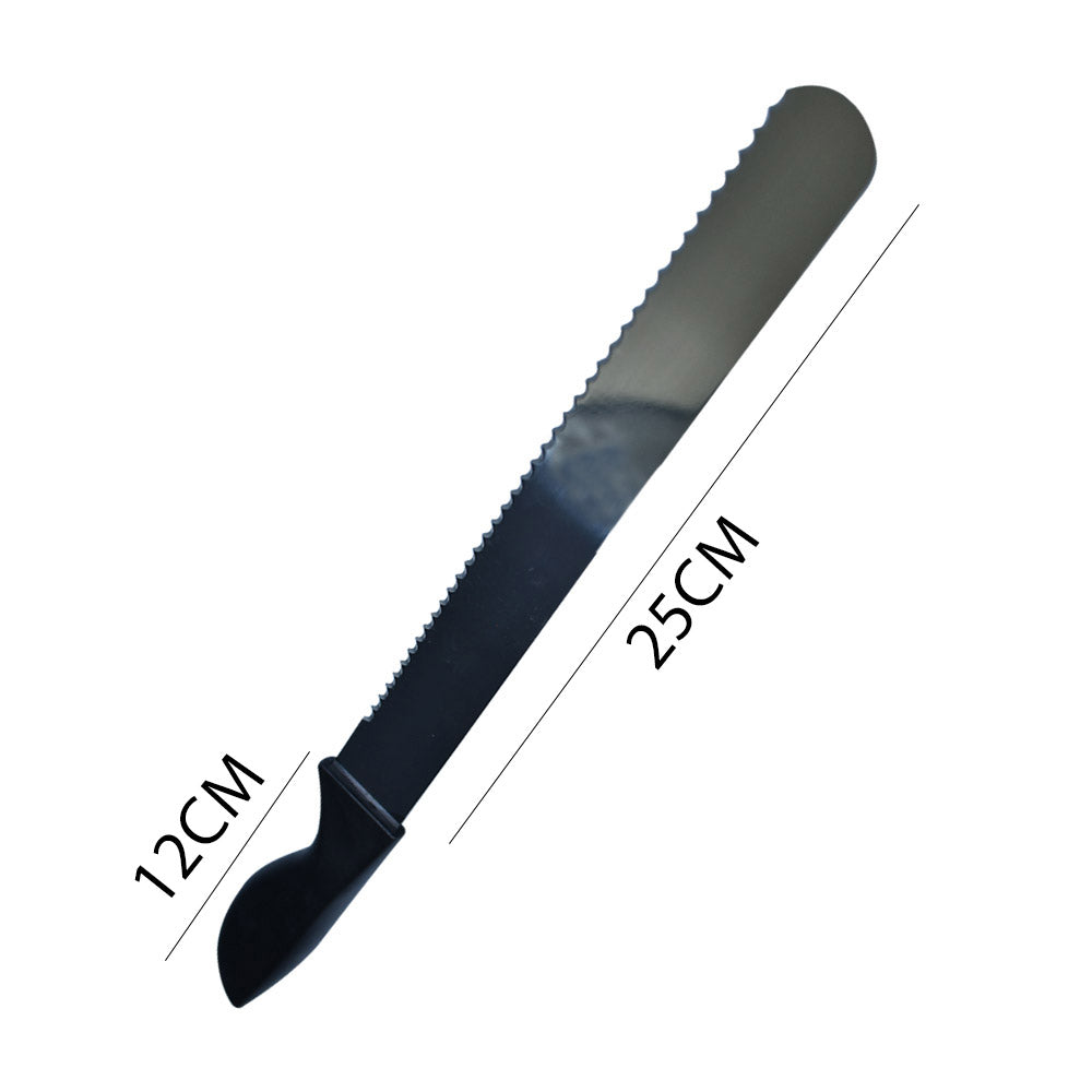 Cake Cutting Knife Steel With Black Handle Medium