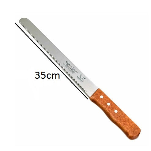 Cake Cutting Knife Steel With Wood Handle Large