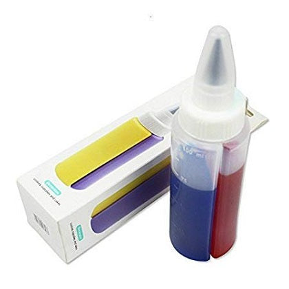 Cake Double Decorator Bottle Plastic Stainless Steel Nozzle