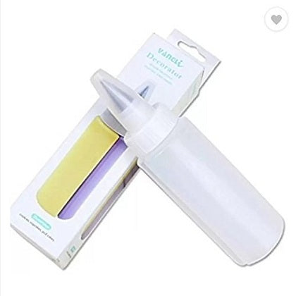 Cake Double Decorator Bottle Plastic Stainless Steel Nozzle