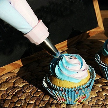 Cake Double Decorator Bottle Plastic Stainless Steel Nozzle