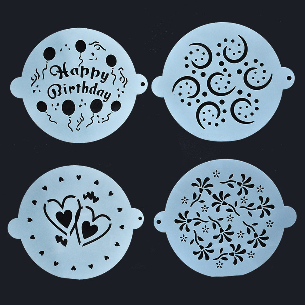 Cake Stencils Round 4Pcs Set