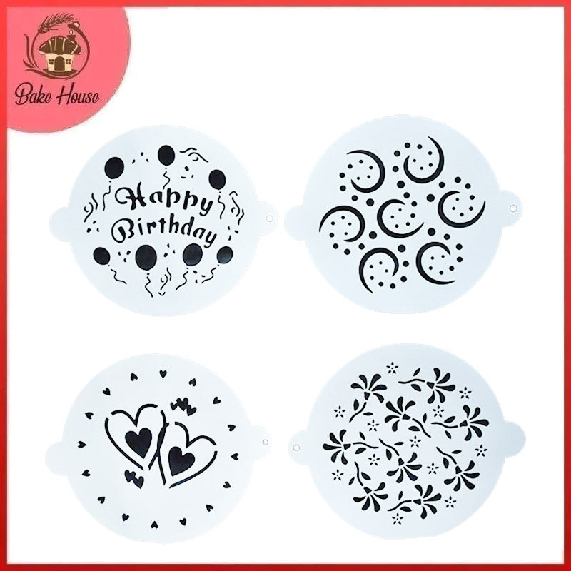 Cake Stencils Round 4Pcs Set