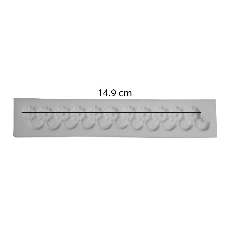 Cake Surrounding Decorating Flower Border Silicone Fondant Mold Design 03