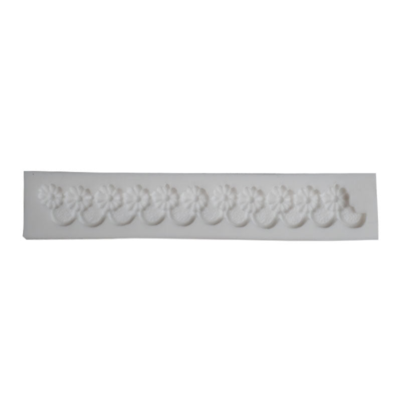 Cake Surrounding Decorating Flower Border Silicone Fondant Mold Design 03