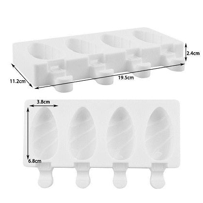 Cakesicles & Popsicles Mold Silicone 4 Cavity