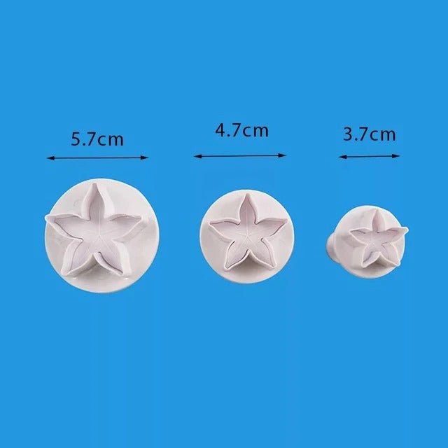 Calyx Fondant Plunger Cutter 3Pcs Set Plastic
