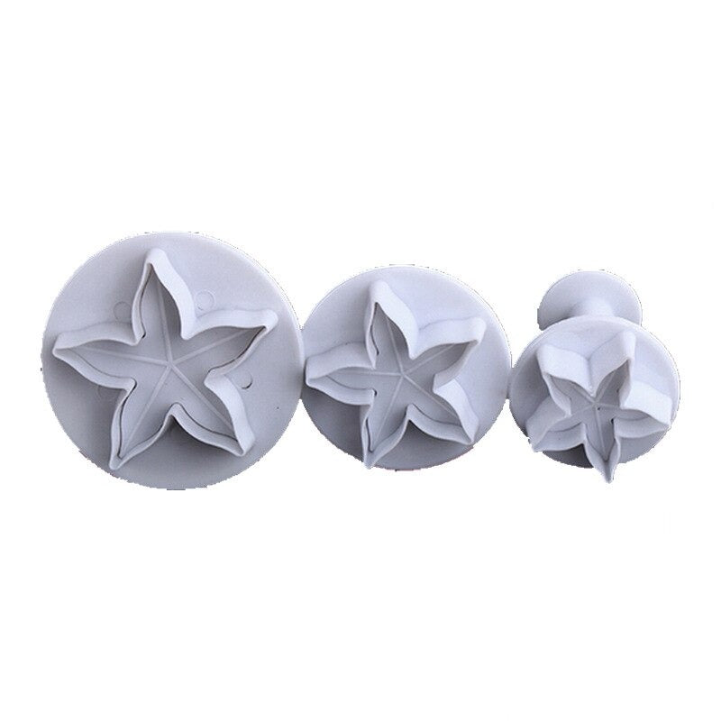 Calyx Fondant Plunger Cutter 3Pcs Set Plastic