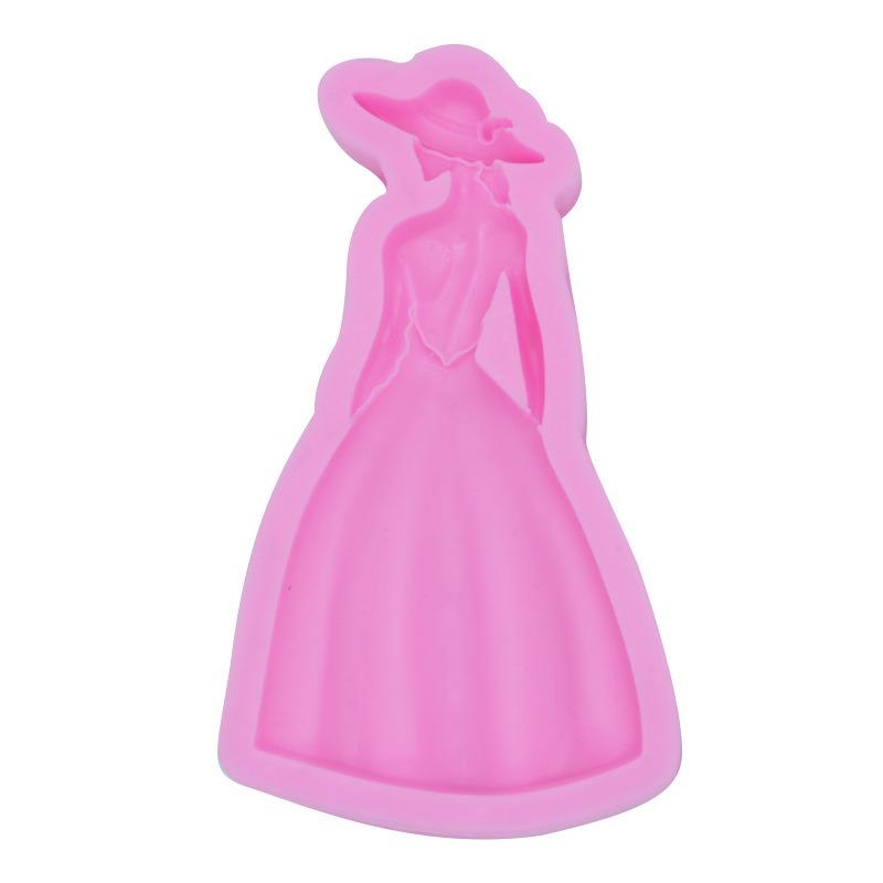 Cap Girl With Beautiful Dress Silicone Fondant Mold
