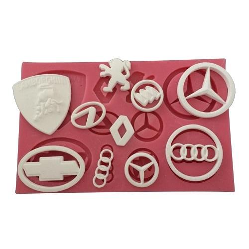 Car Logos Silicone Fondant Cake Mold 10 Designs