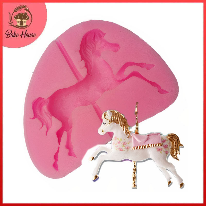 Carousel Horse Silicone Fondant Mold (Design 02)