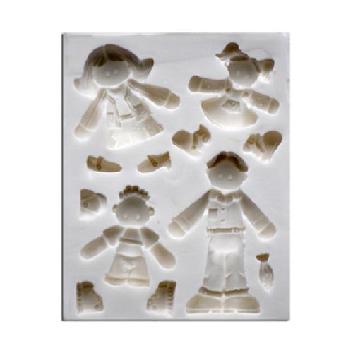 Cartoon Family Silicone Fondant & Chocolate Mold