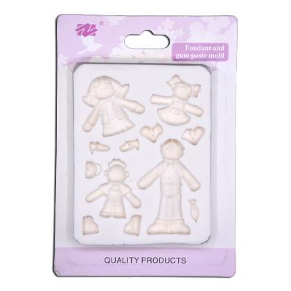 Cartoon Family Silicone Fondant & Chocolate Mold