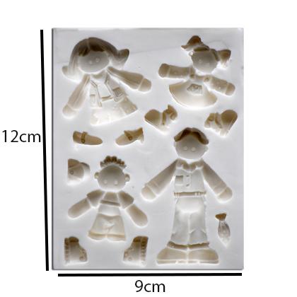 Cartoon Family Silicone Fondant & Chocolate Mold