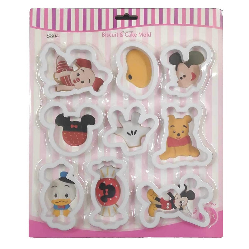Cartoons Theme Fondant & Cookie Cutter 9Pcs Set