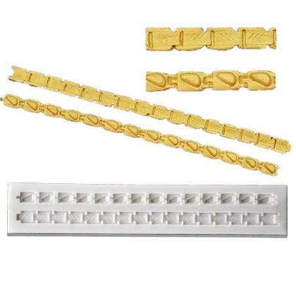 Chain Silicone Fondant Mold 2 Cavity