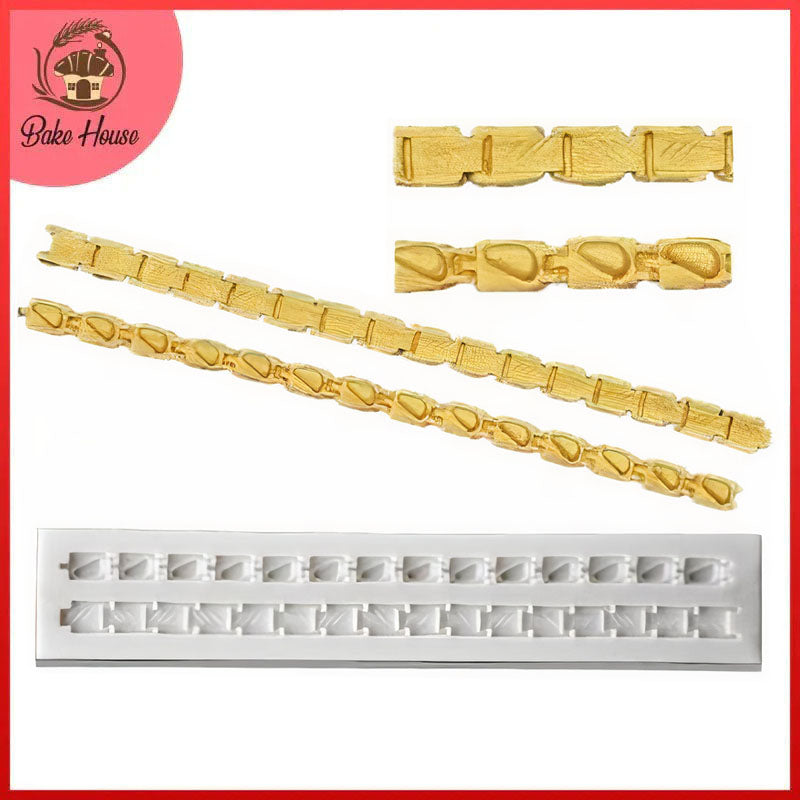 Chain Silicone Fondant Mold 2 Cavity