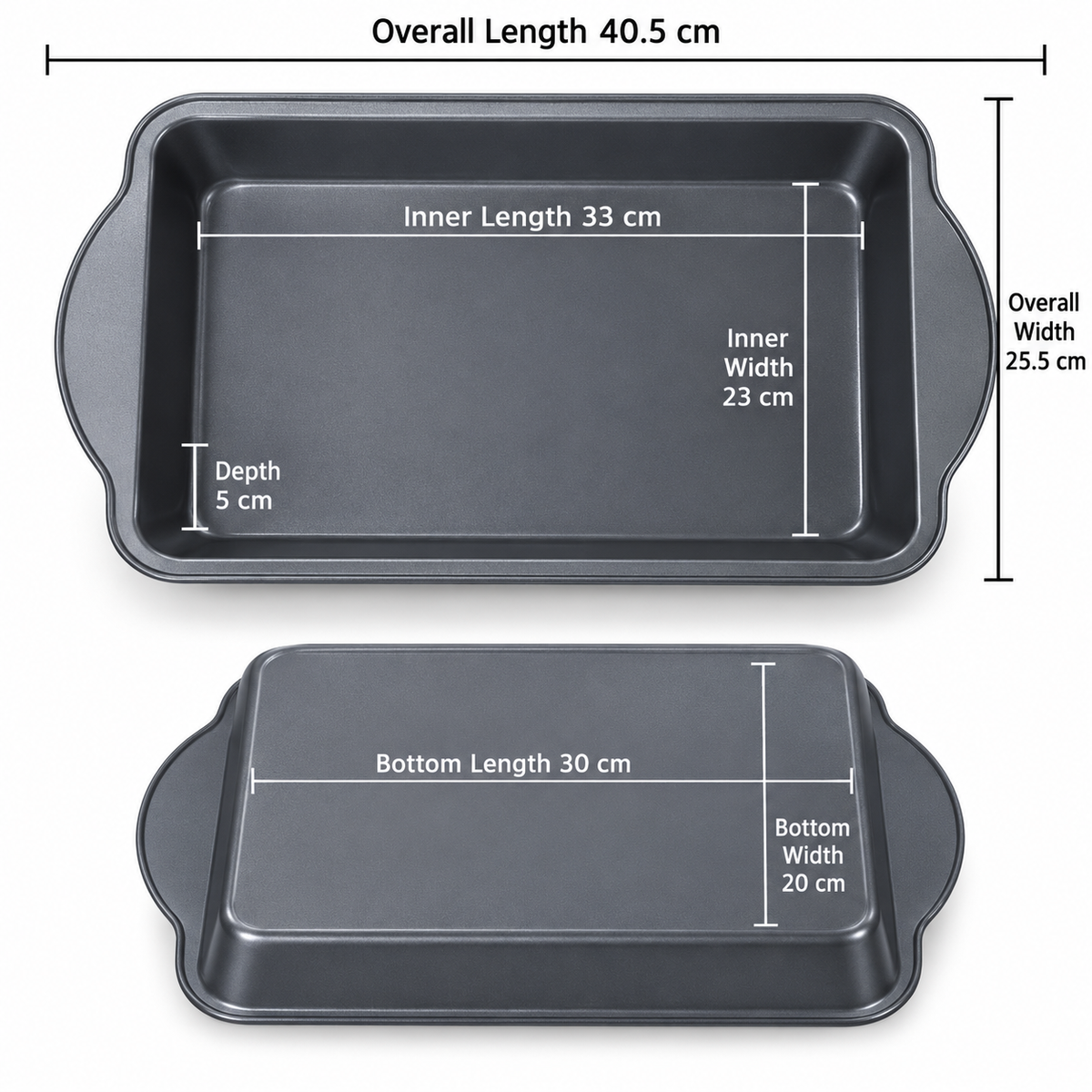 Non-Stick Deep Rectangle Tray 33 x 23cm