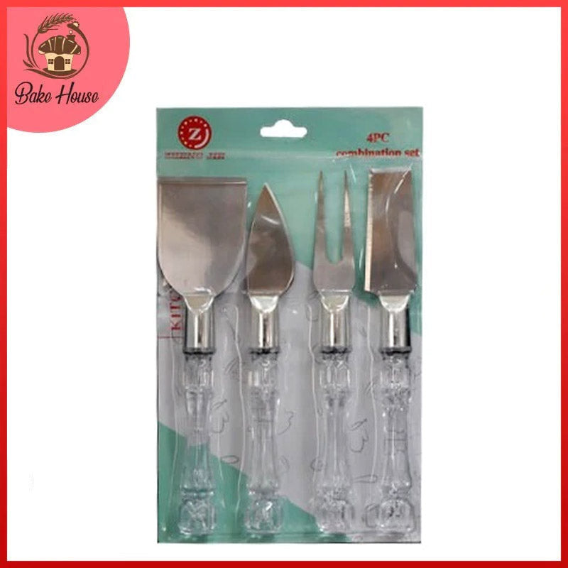 Cheese Knife Set Steel With Acrylic Handle 4Pcs Set