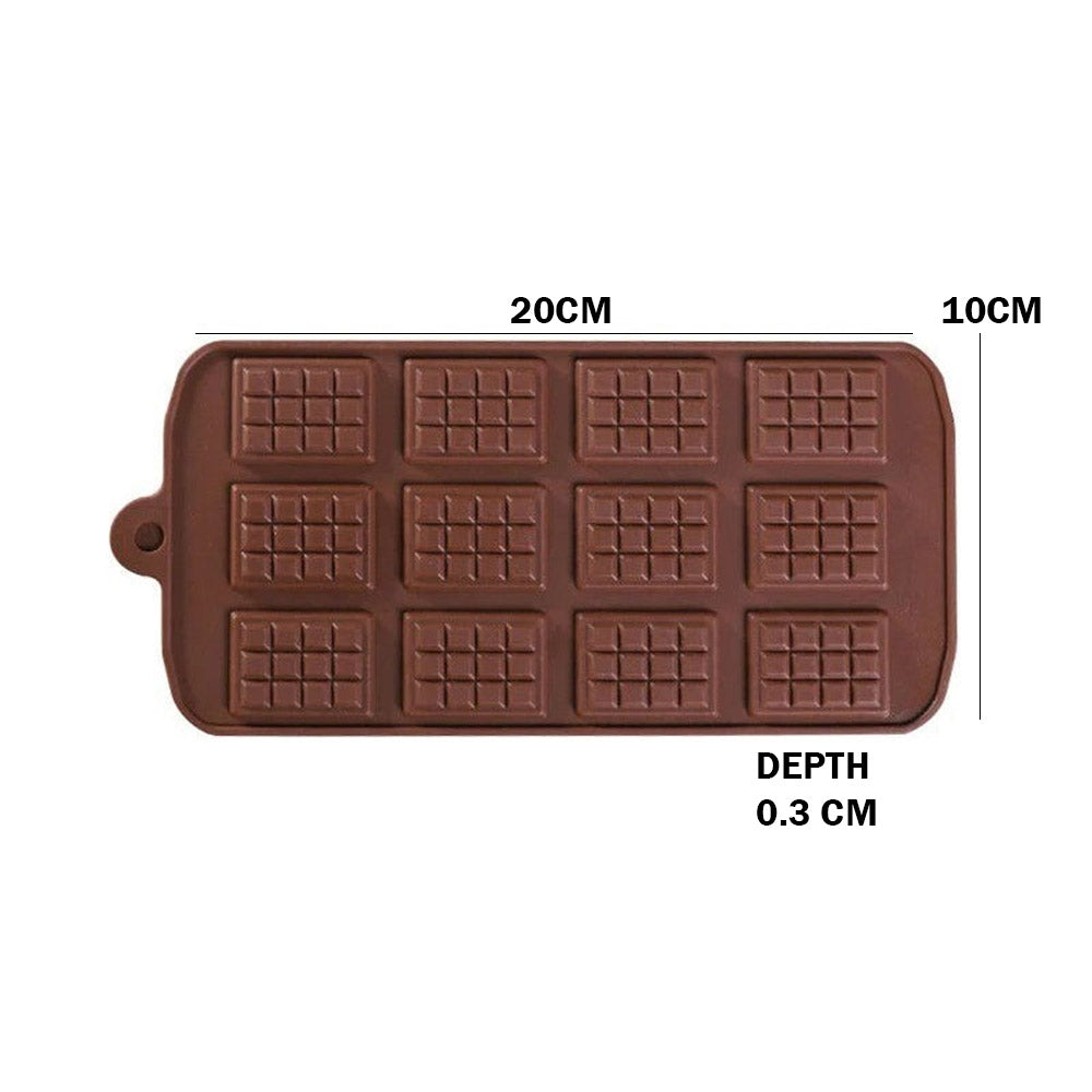 Chocolate Block Mold Silicone 12 Cavity