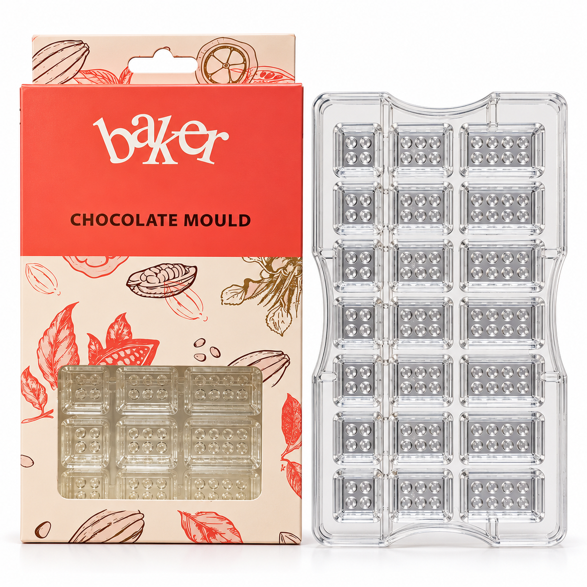 Building Block Shape Acrylic Chocolate Mold 24 Cavity