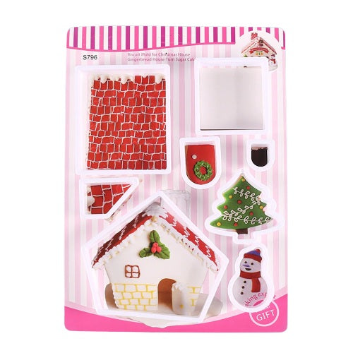 Christmas Theme Fondant & Cookie Cutters 8Pcs Set
