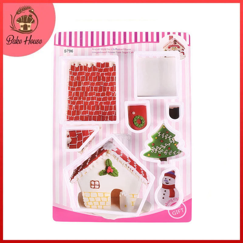 Christmas Theme Fondant & Cookie Cutters 8Pcs Set