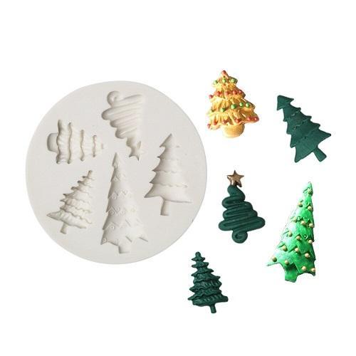 Christmas Trees 5 Cavity Silicone Fondant & Chocolate Mold