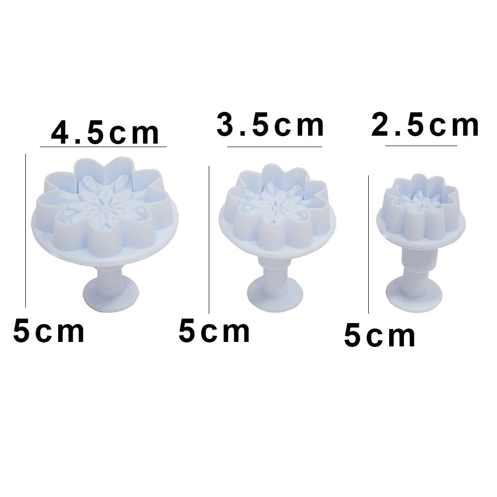 Chrysanthemum Flower Plunger Cutter 3Pcs Set