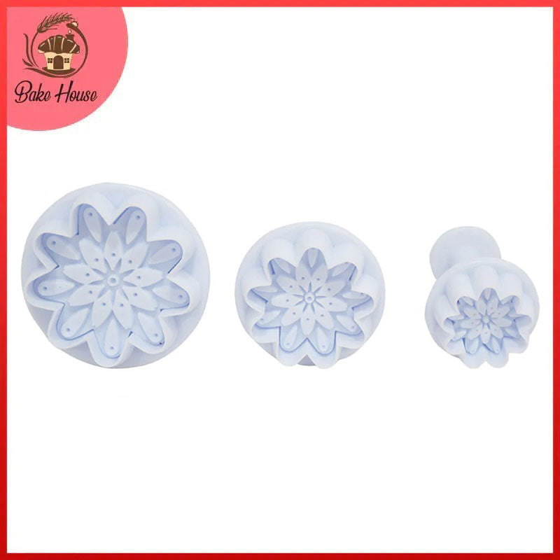 Chrysanthemum Flower Plunger Cutter 3Pcs Set