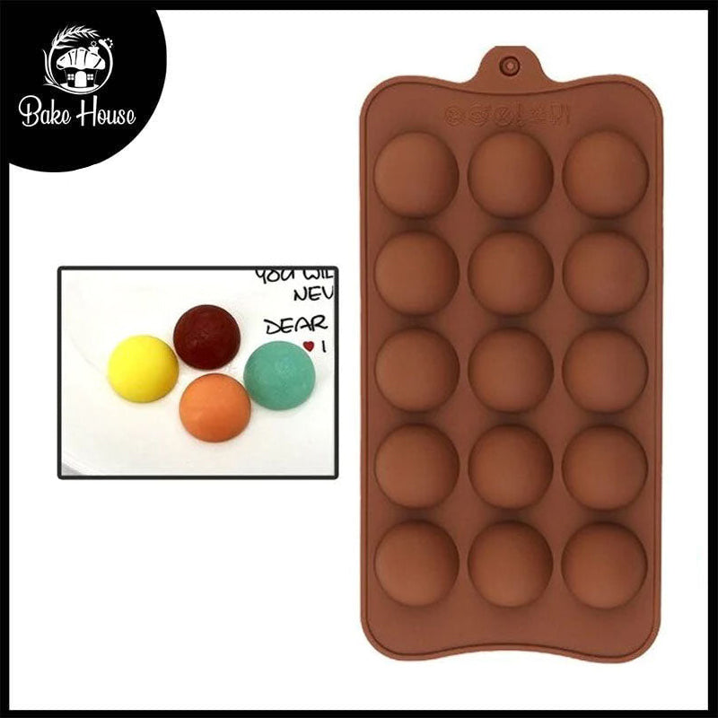 Circle Silicone Chocolate & Candy Mold 15 Cavity