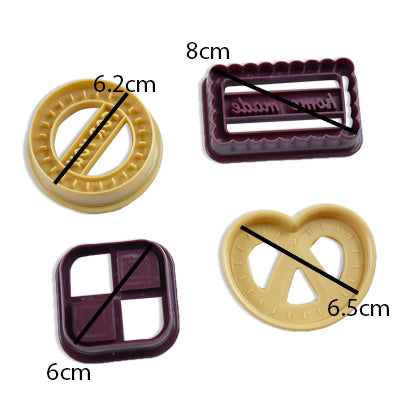 Classical Denmark Cookie Cutter 4Pcs Set Plastic
