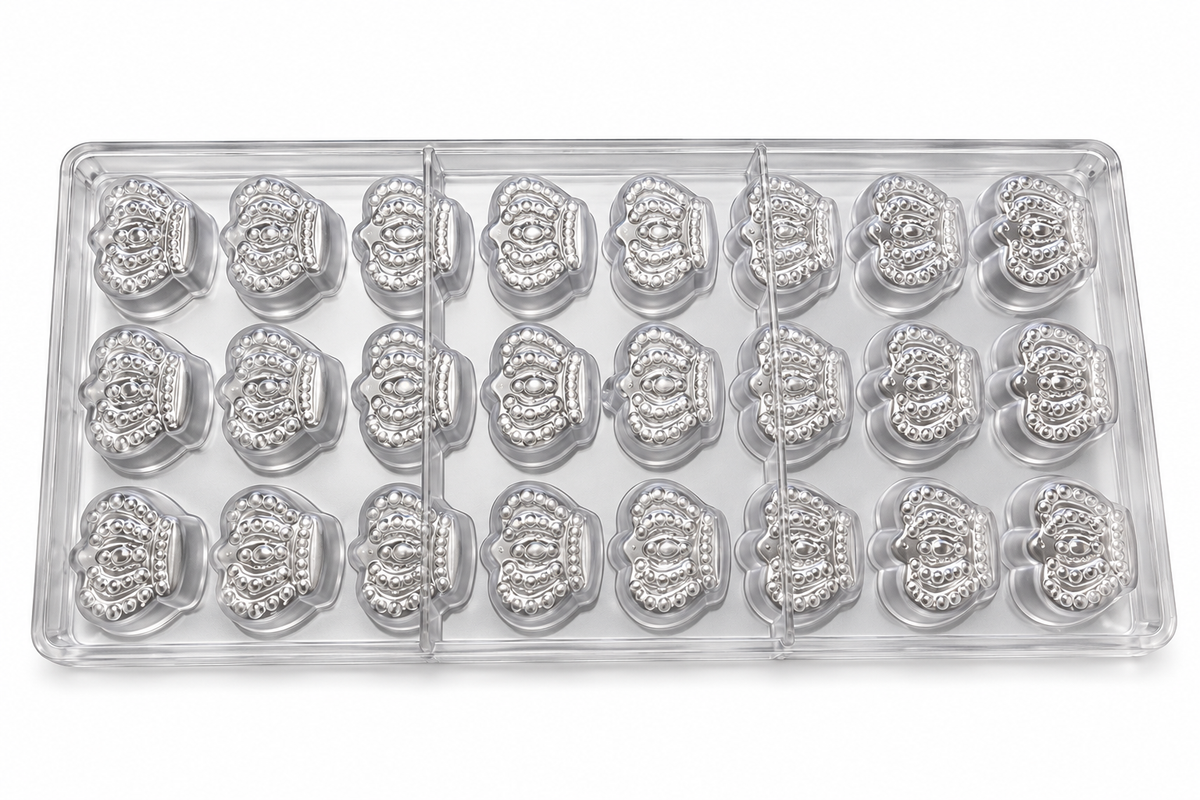 Crown Shape Acrylic Chocolate Mold 24 Cavity