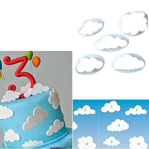 Cloud Fondant & Cookie Cutter 5Pcs Set