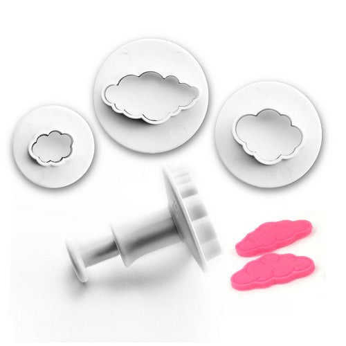 Cloud Shape Fondant Plunger Cutter 3Pcs Set