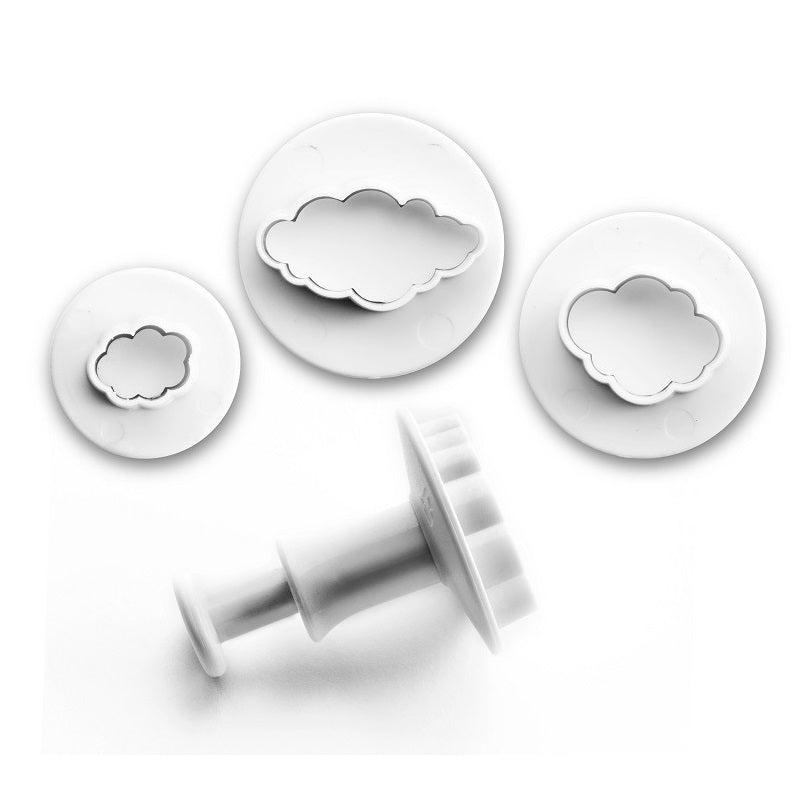 Cloud Shape Fondant Plunger Cutter 3Pcs Set
