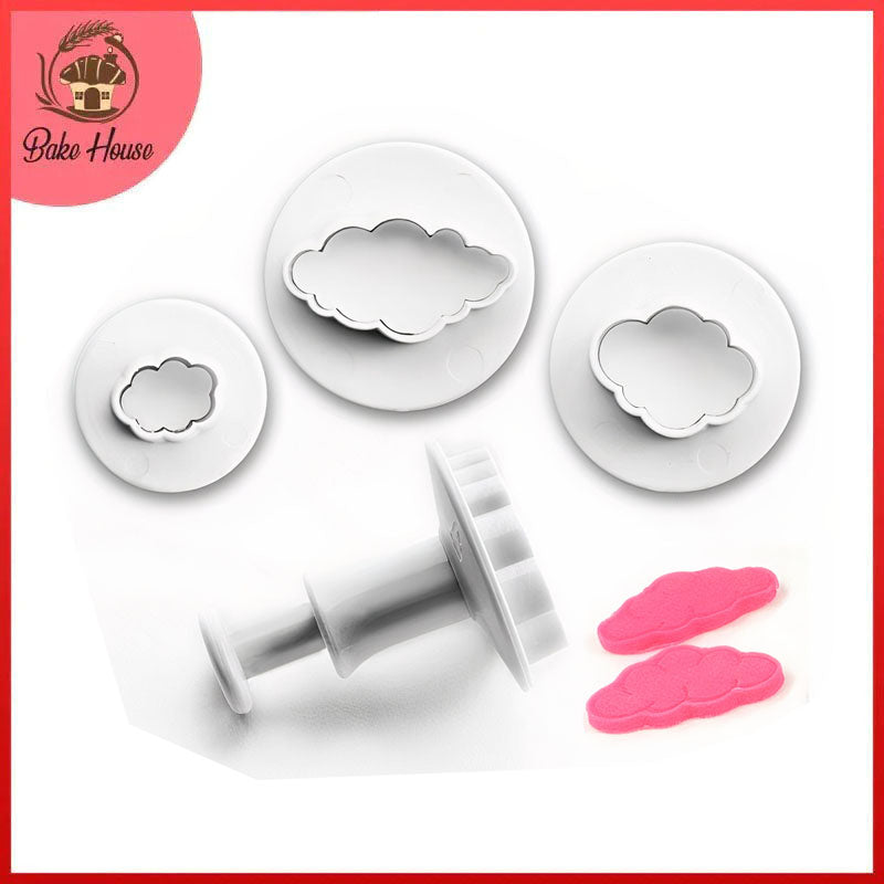 Cloud Shape Fondant Plunger Cutter 3Pcs Set