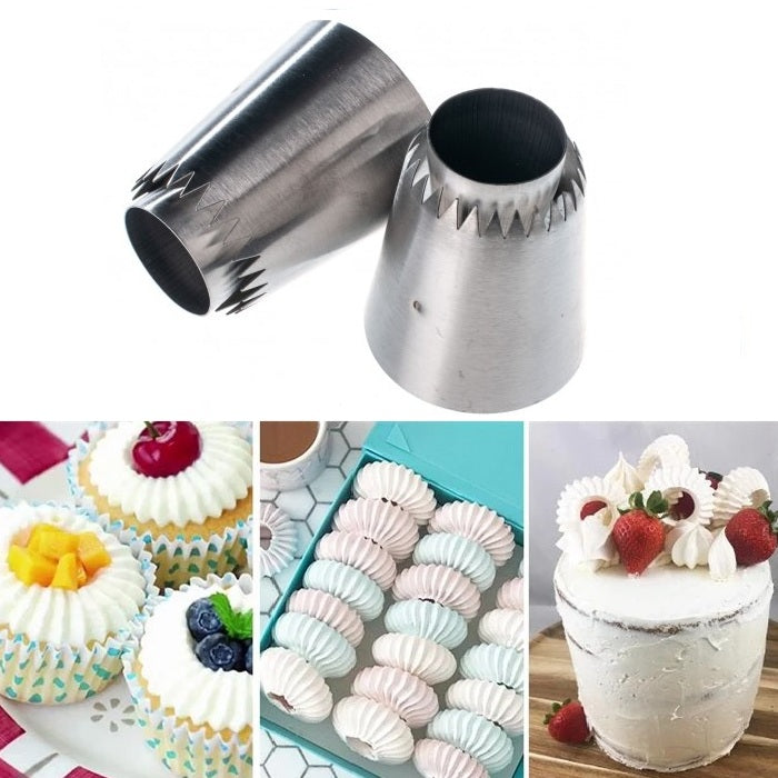 Cookie & Dessert Making Nozzle Steel 2Pcs Set