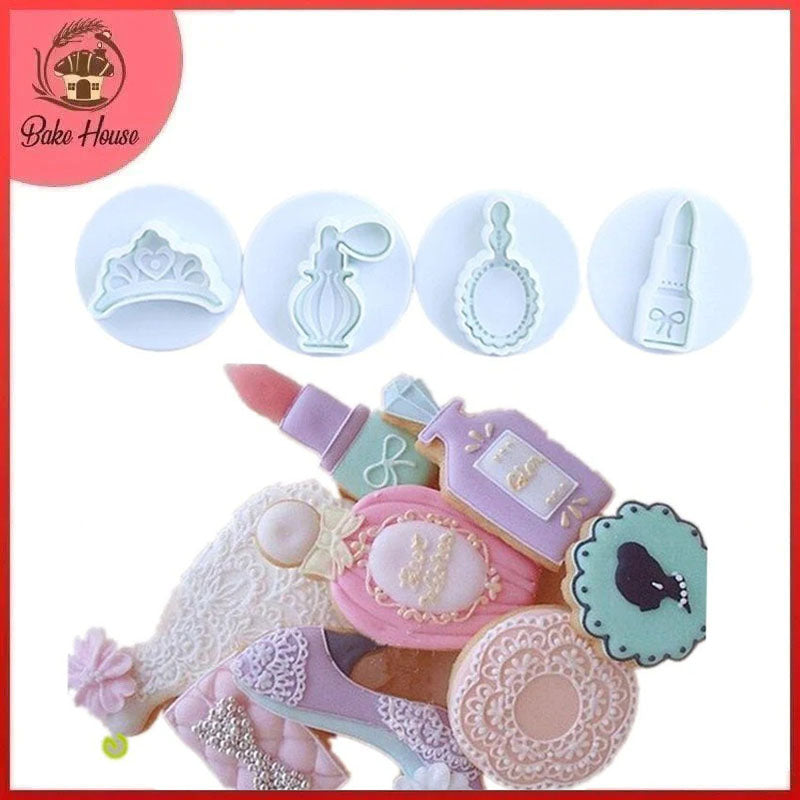Cosmetics Fondant Plunger Cutter 4Pcs Set