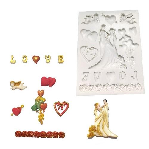 Couple Love Silicone Fondant Cake Mold