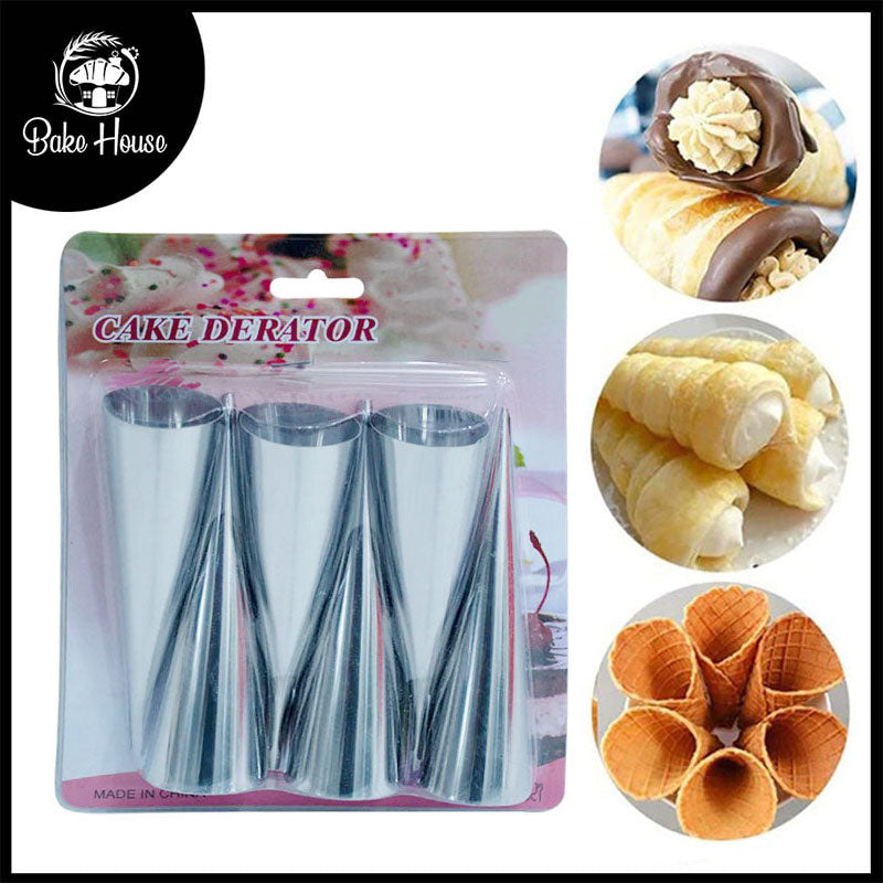 Cream Roll Cone Large 6Pcs Set Stainless Steel