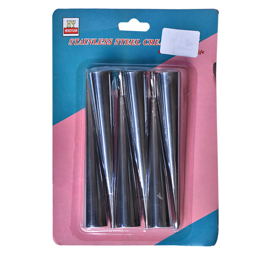 Cream Roll Cones Extra Large 6Pcs Set Stainless Steel